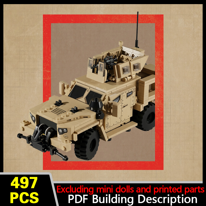 Heavy Equipment Lego - M1278重砲運搬車モデルMOCビルディングブリック戦争装備モジュラーテクノロジーギフトホリデーアセンブル子供用おもちゃセット