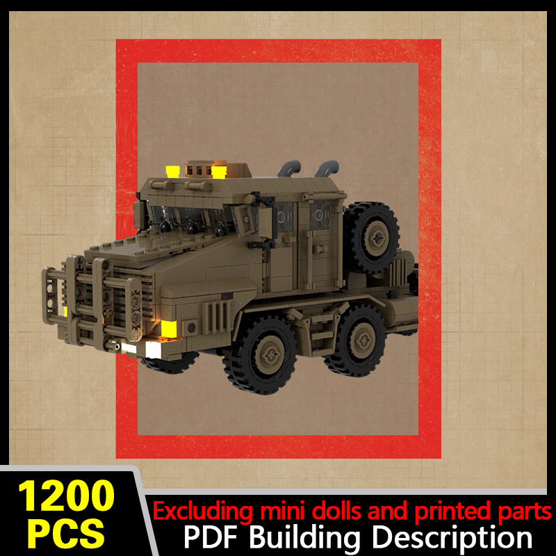Heavy Equipment Lego - 頑丈な牽引車モデル。MOC（マイクロスケールモデル）組み立てブロック。戦闘装備風。モジュール式テクノロジー。ギフトやホリデーセットとして最適。組み立て式おもちゃ。