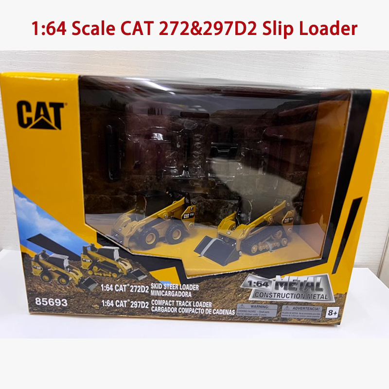 Heavy Equipment Cat - 合金エンジニアリング車モデルおもちゃ,スリップローダー,静的ディスプレイ,装飾品ギフト,dmダイキャスト,1:64スケールの猫,272および297d2,85693コレクション