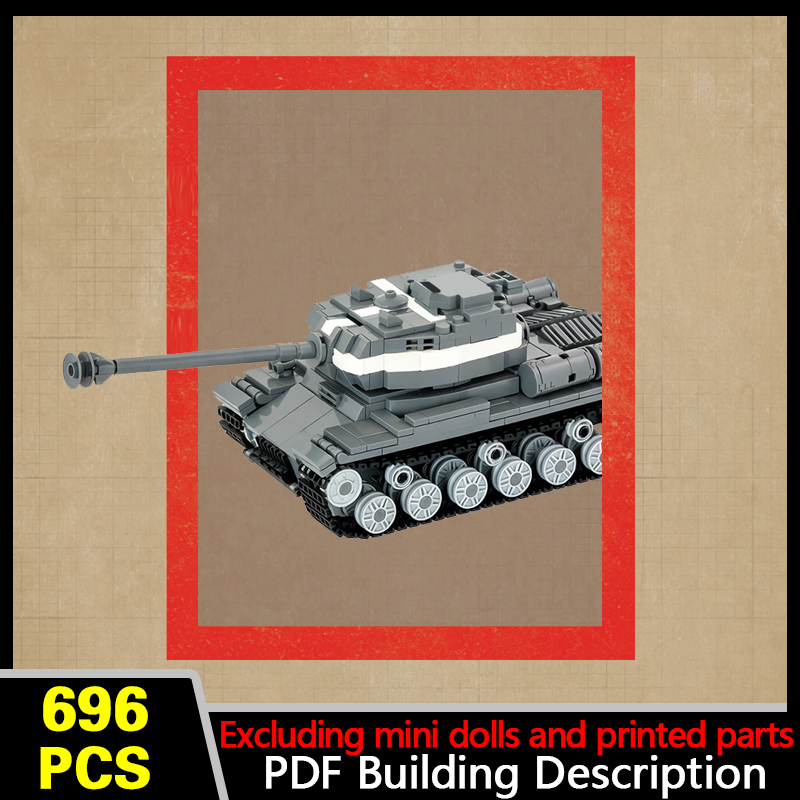 Heavy Equipment Lego - IS-2 ロシア重戦車モデル MOC ビルディングブリック 戦争装備 モジュラーテクノロジー