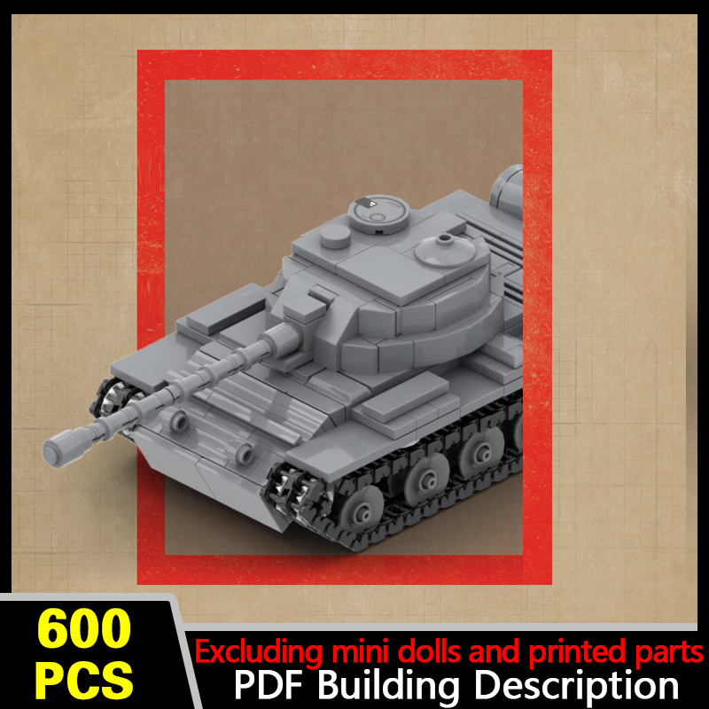 Heavy Equipment Lego - T-54/55 重戦車モデル MOC ビルディングブリック 戦争装備スタイル モジュラーテクノロジー