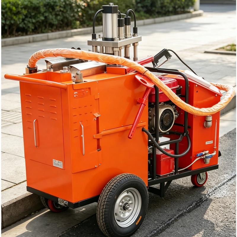 Road Crack Sealing Machine - カスタマイズされたひび割れ補修機 手押し式ホットメルトケトル コンクリート目地補修 100L 都市道路用