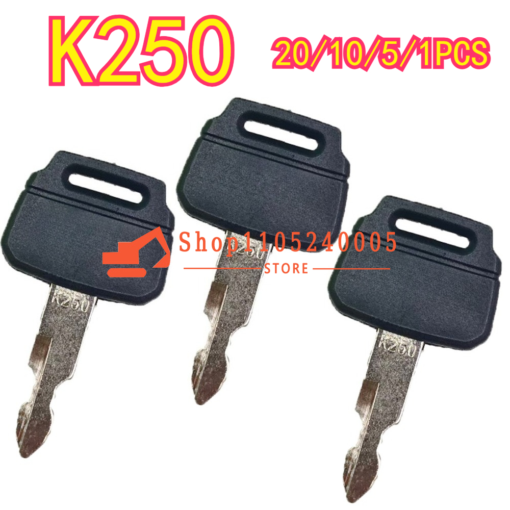 Heavy Equipment Logos - 20/10/5/1個入り OEMロゴ入り K250 重機用掘削機キー