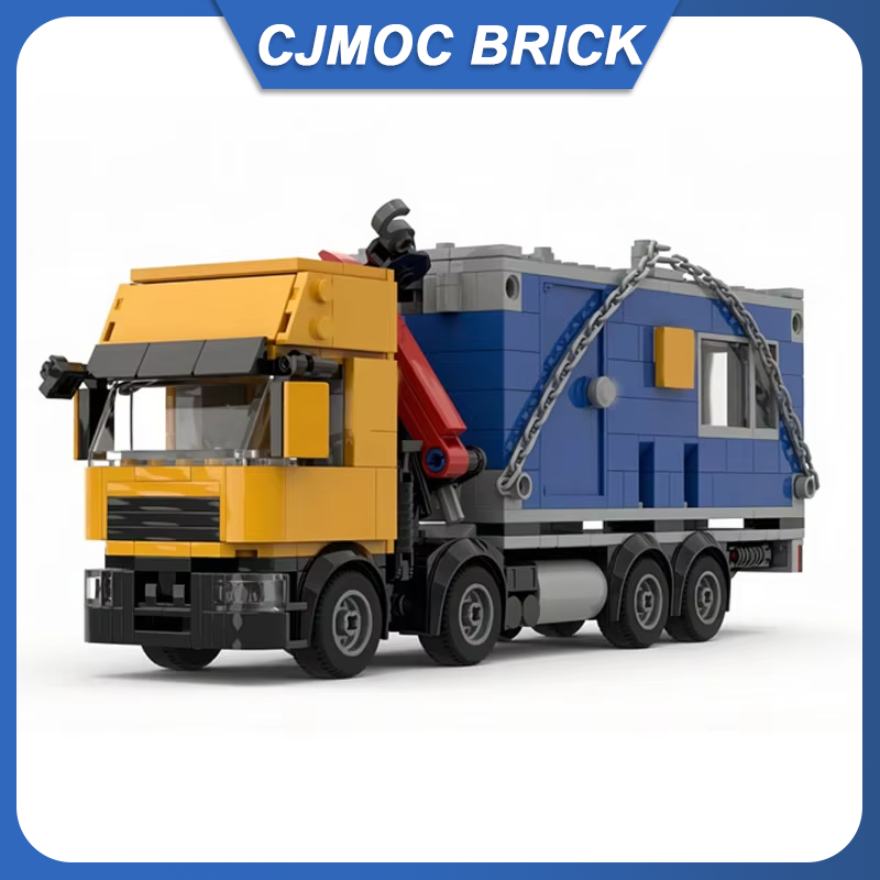 Heavy Equipment Lego - MOC ビルディングブロック 8x4 クレーントラックコンテナカーアセンブリモデルレンガおもちゃ誕生日ホリデーギフト MOC-268685
