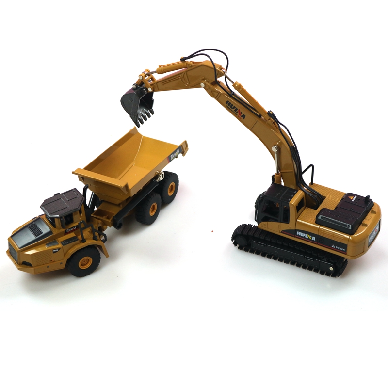HUINA 1:50 ダンプトラック掘削機ホイールローダーダ - Heavy Equipment Cat のレビューと価格