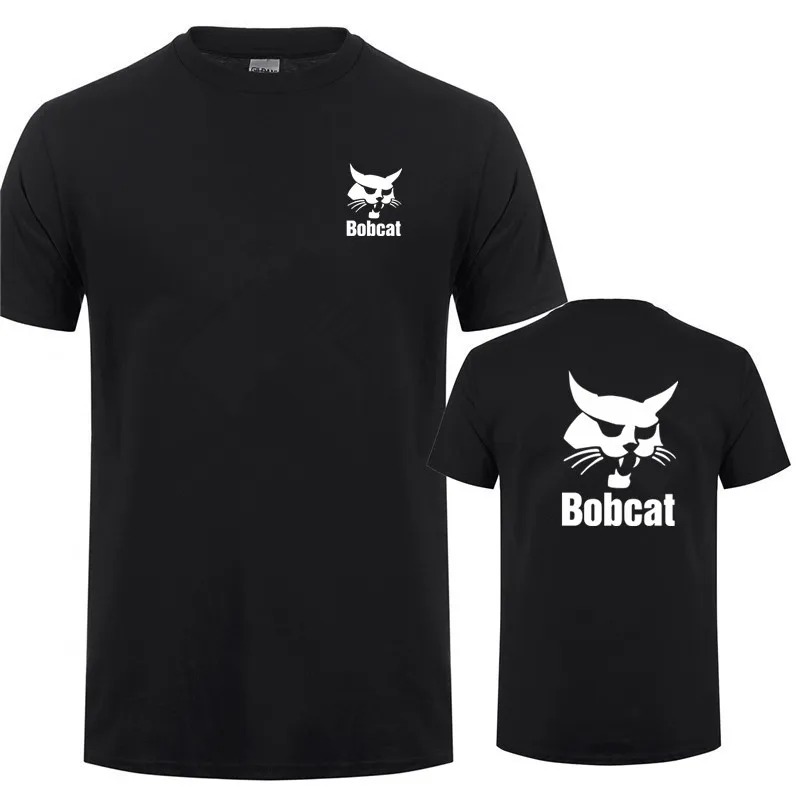 ボブキャット Tシャツ夏の男性半袖コットンボブキャット重機ロ - Heavy Equipment Logos のレビューと価格