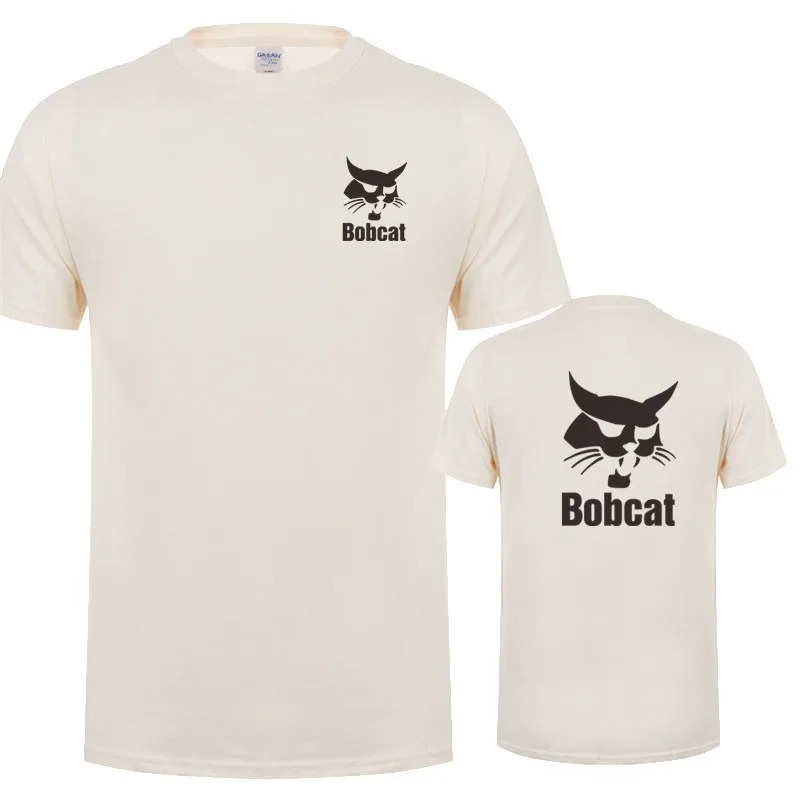 ボブキャット Tシャツ夏の男性半袖コットンボブキャット重機ロ - Heavy Equipment Logos のレビューと価格