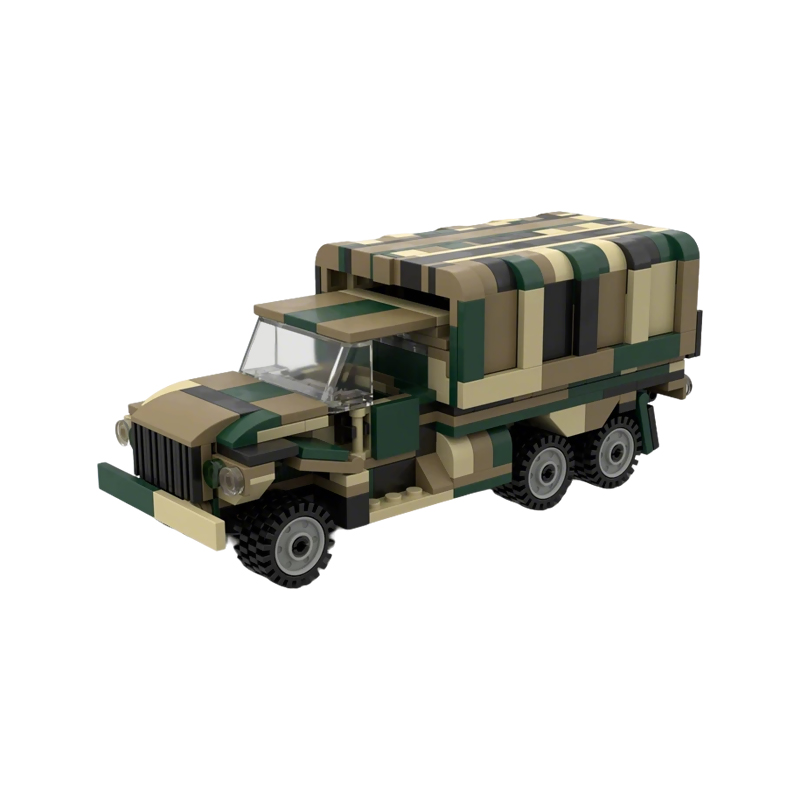 大型軍用トラックモデルMOCビルディングブリック戦争装備モジ - Heavy Equipment Lego のレビューと価格