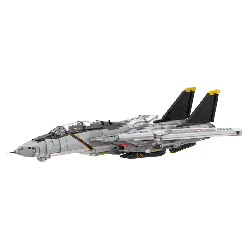 F-14A 重戦闘機モデル MOC ビルディングレンガ戦争機 - Heavy Equipment Lego のレビューと価格